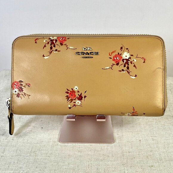 Coach Beechwood Floral/Gold Accordion Zip-Wallet | - Pre-owned - Picture 16 of 16